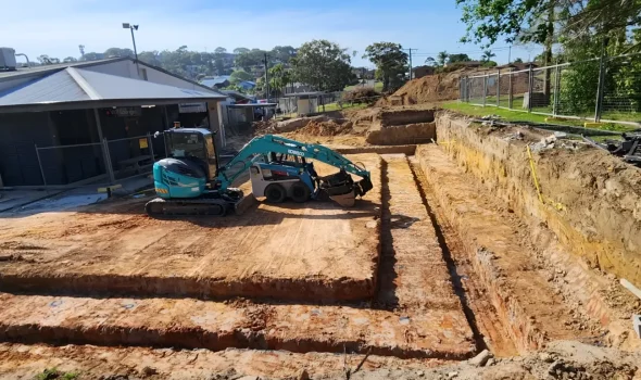 At Excavation Auckland, this image focuses on earthmoving and support services for homes and businesses.